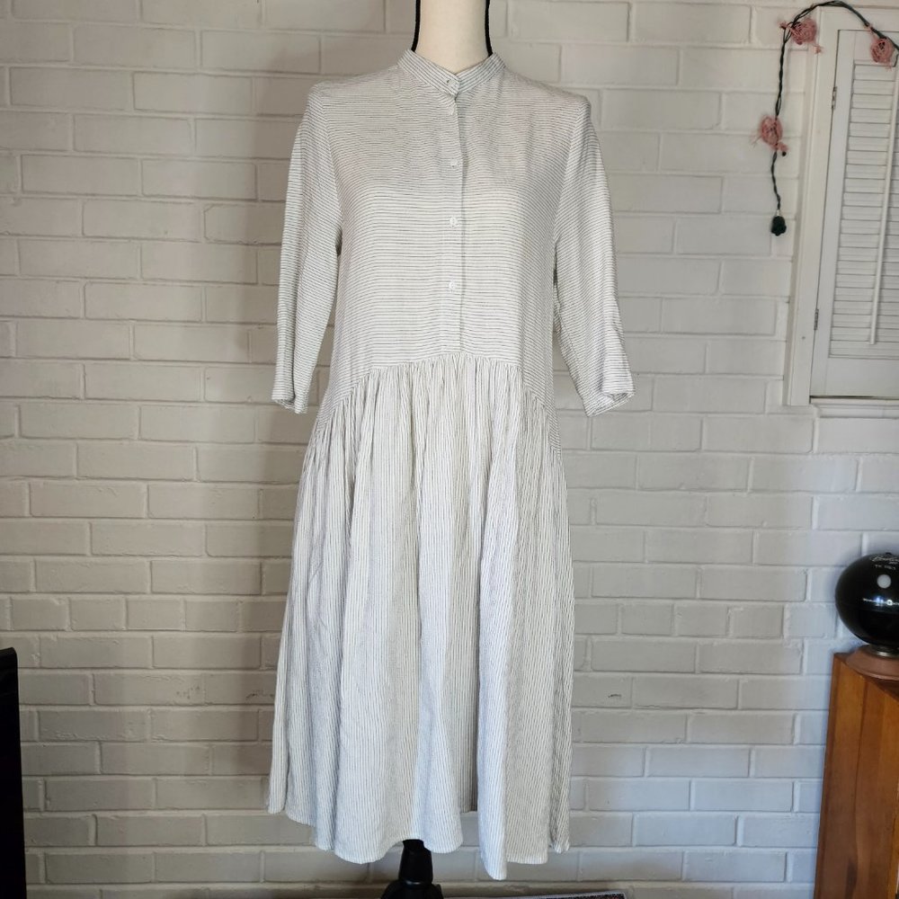 Linen Blend Dress w/Pockets, Size S/M - Picture 2 of 9